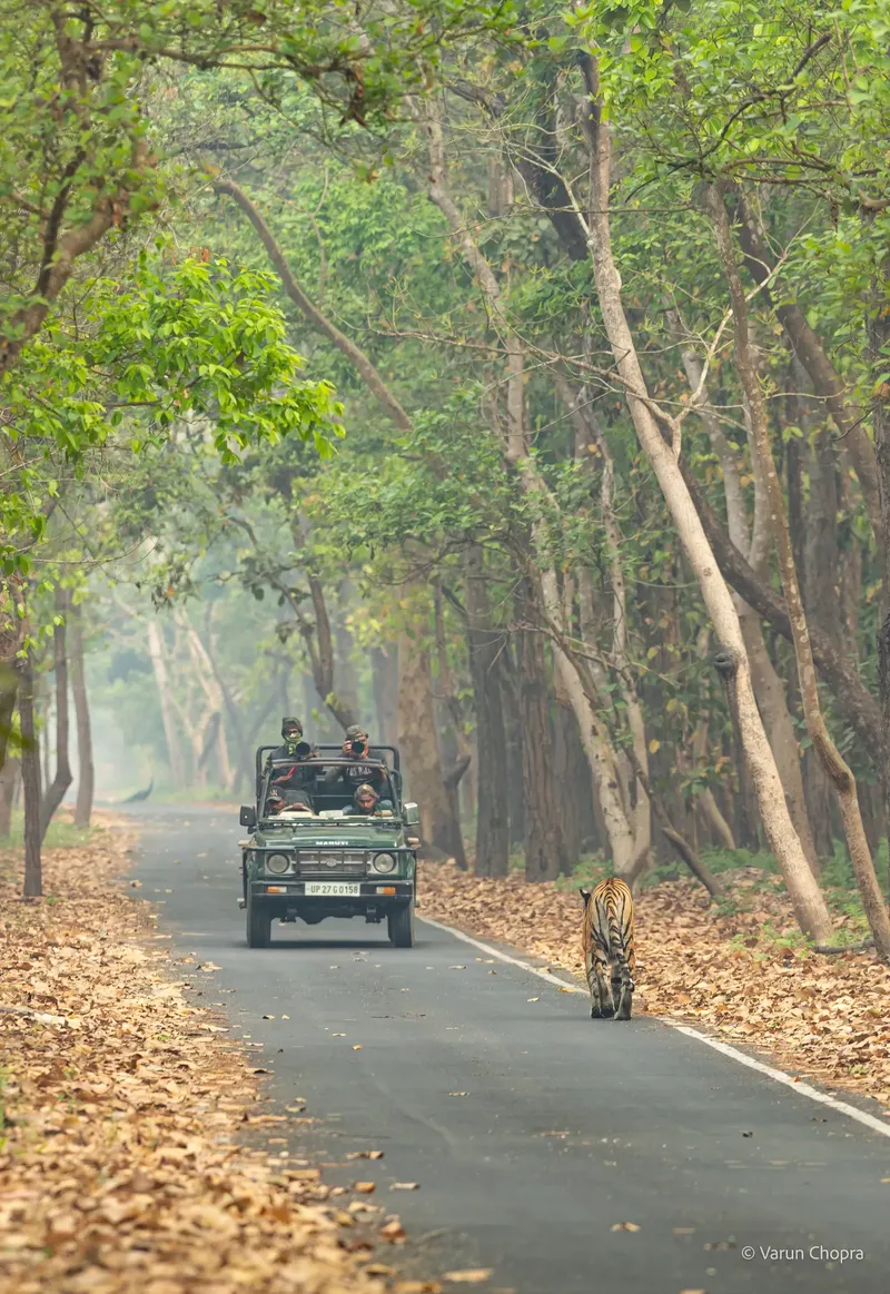 a man riding a motorcycle down a road in Pilibhit